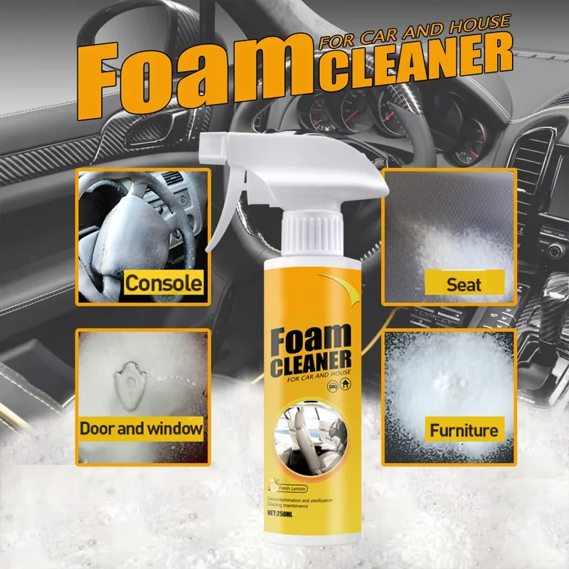 Leather Cleaner Interior - Limpiador de espuma multiusos para asientos